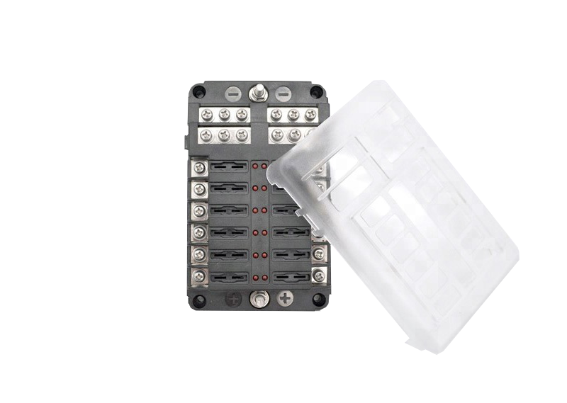 6Way / 12Way ATC / ATO Fuse Holder Blocks With Negative Bars and LED Fault Lights