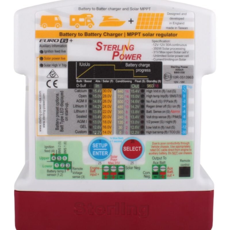 BBS1230 - 12V to 12V 30A DC DC charger w/ solar input