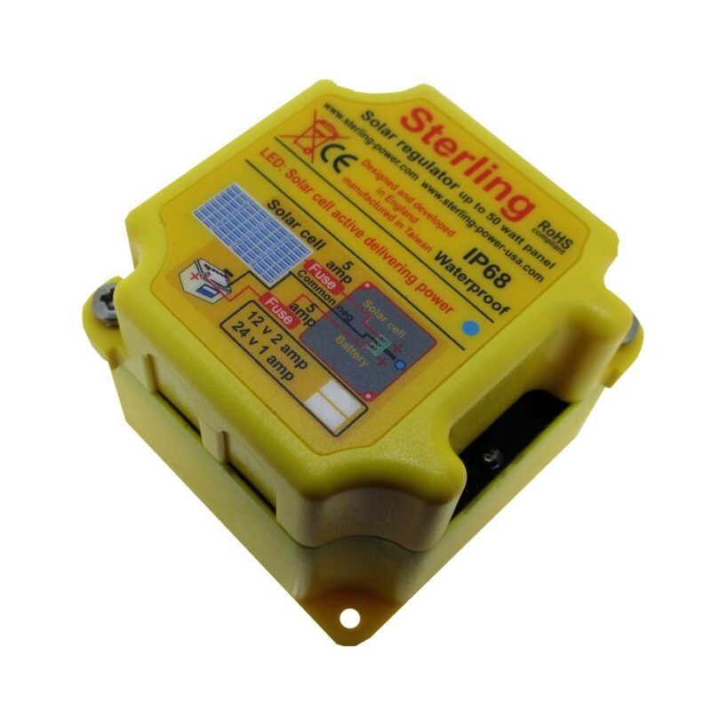 Solar Regulator, Small 2A Switching Regulator waterproof IP66