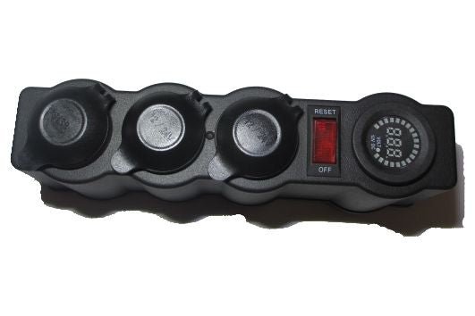 Surface mount sockets with circuit breaker