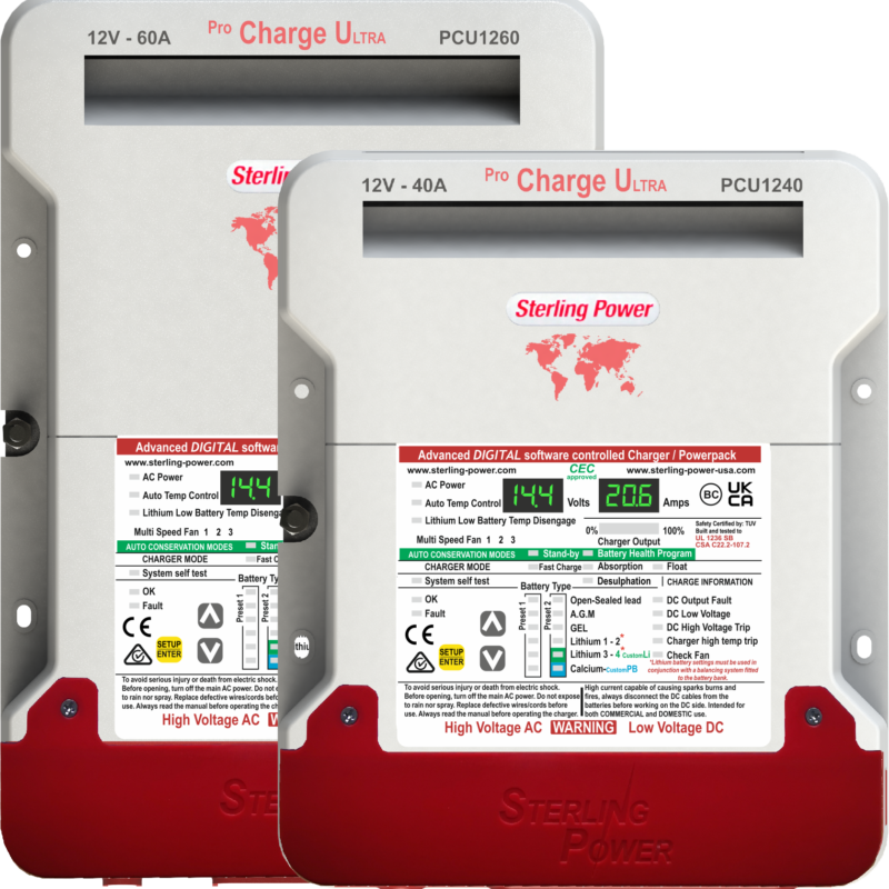 Pro Charge Ultra (10A to 60A and 12V, 24V, 32V, 36V, 48V models available) (5yr Warranty)