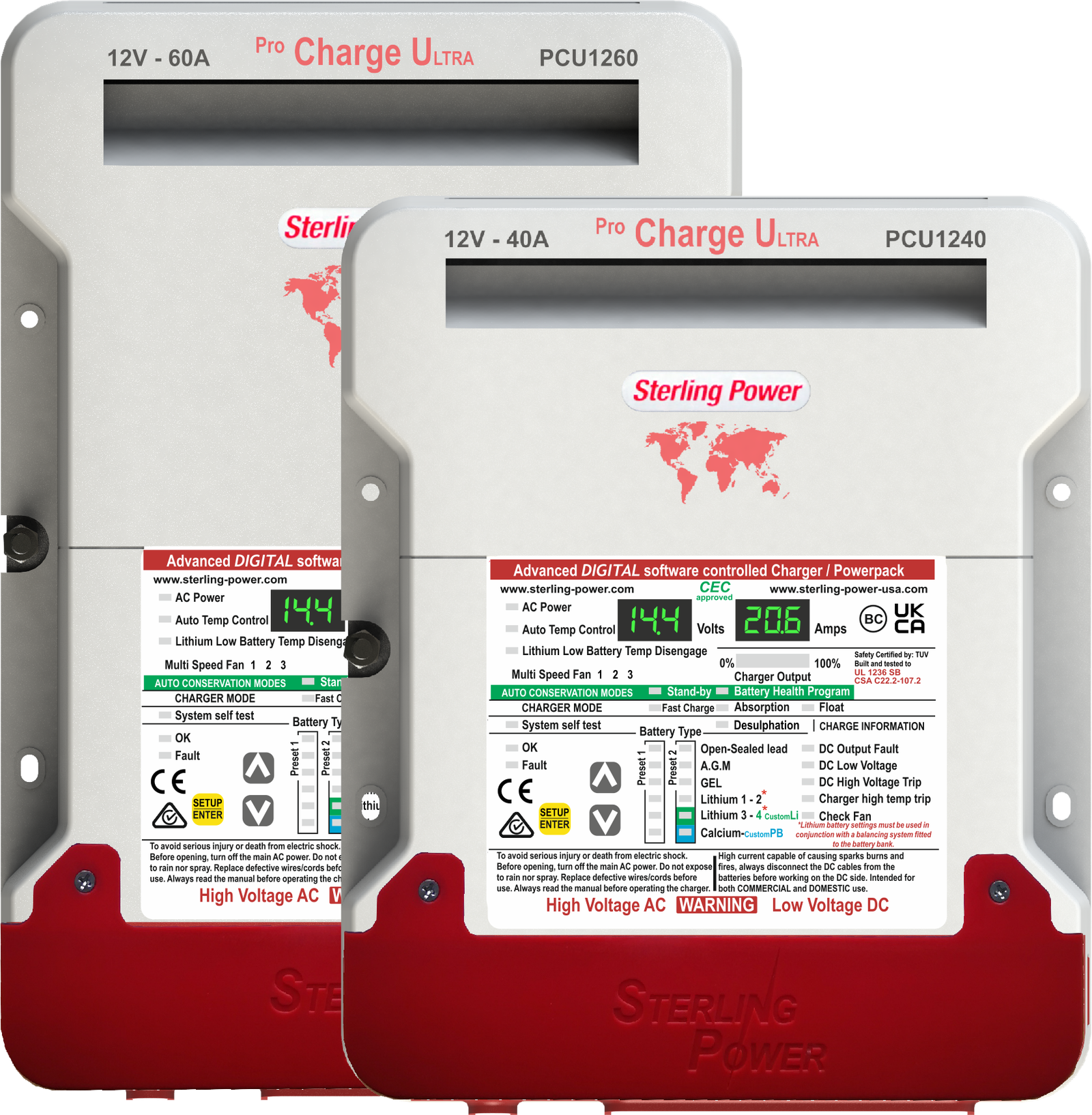 Pro Charge Ultra (10A to 60A and 12V, 24V, 32V, 36V, 48V models available) (5yr Warranty)