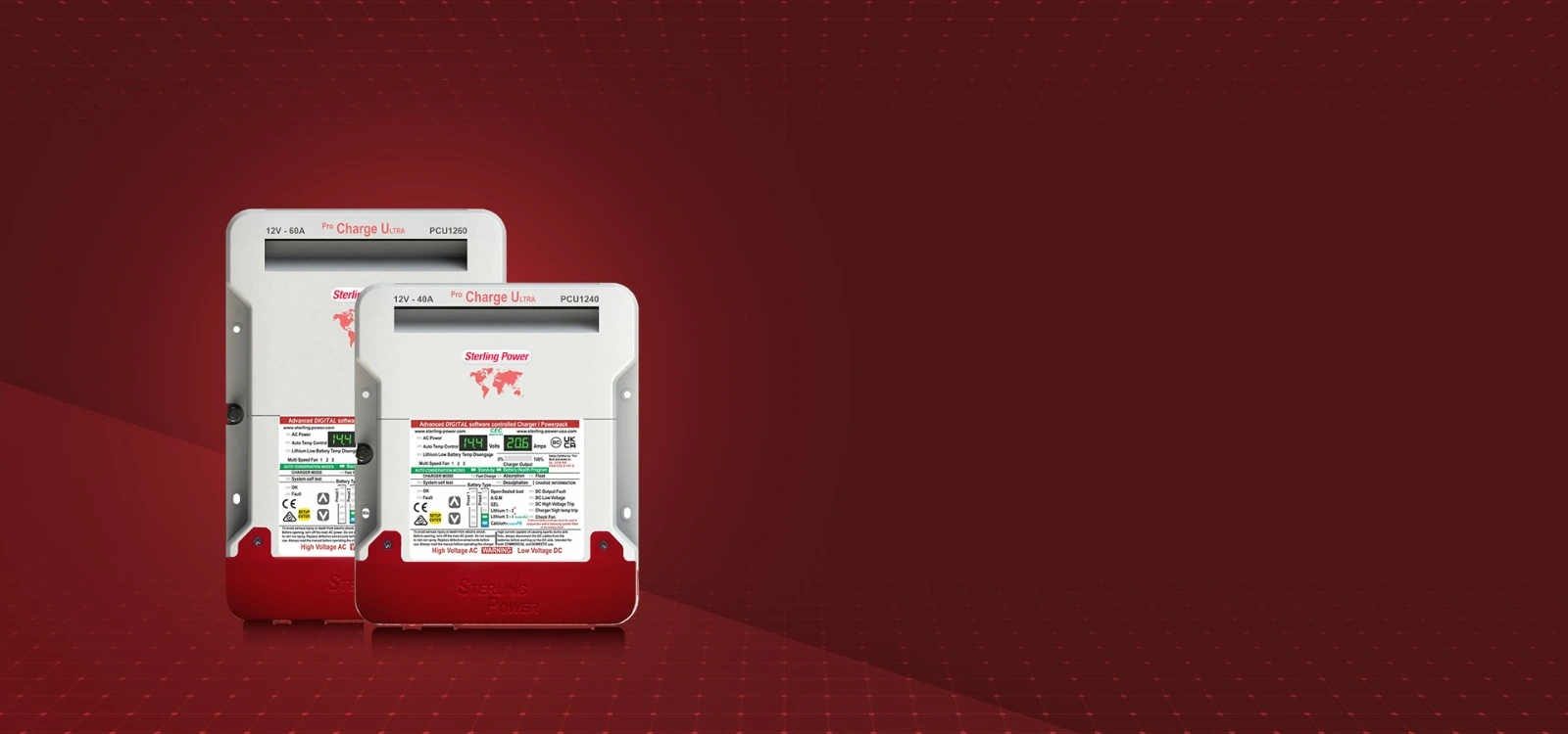 Sterling Power Pro Charge Ultra AC-DC battery chargers for marine and van shore power
